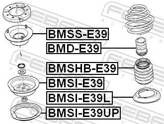 FEBEST Spring Cap Lower BMSI-E39L  BMW,3 Limousine (E46),5 Limousine (E60),5 Touring (E61),5 Limousine (E39),3 Touring (E46),3 Coupe (E46)