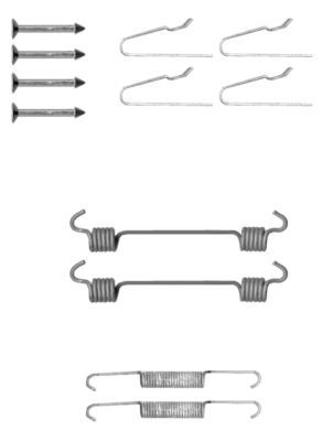 TEXTAR Accessory Kit, parking brake shoes 97034600  MERCEDES-BENZ,JEEP,CHRYSLER,M-Klasse (W163),CHEROKEE (KJ),Grand Cherokee I (ZJ, ZG)