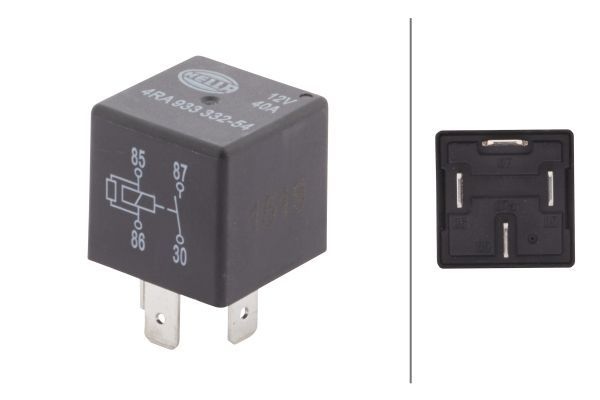 HELLA Relay, main current 4RA 933 332-541 VW,AUDI,MERCEDES-BENZ,Golf V Schrägheck (1K1),TOURAN (1T1, 1T2),GOLF PLUS (5M1, 521),PASSAT Variant (3B5)