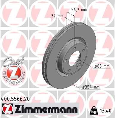 Brake Disc COAT Z 400.5566.20 Zimmermann