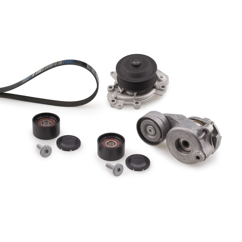 GATES Water Pump + V-Ribbed Belt Kit FleetRunner™ Micro-V® Stretch Fit™ KP17PK2035-2  MERCEDES-BENZ,JEEP,CHRYSLER,E-Klasse Limousine (W211)