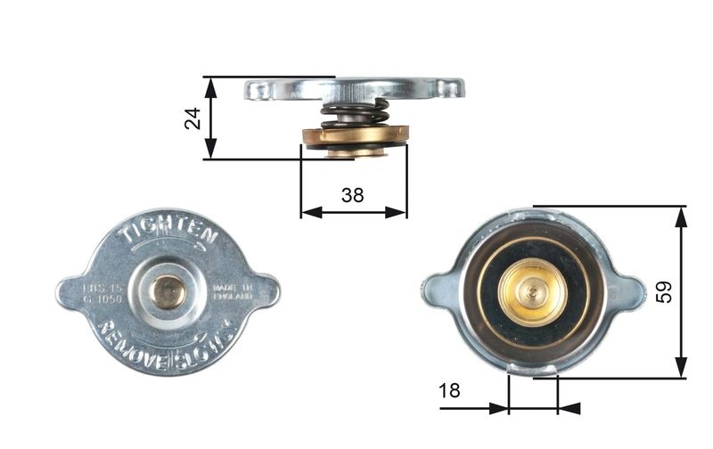 GATES Radiator Cap AUDI,MERCEDES-BENZ,OPEL RC113 17111100848,17111102672,17111120062 1508310,623086,8942287481,8944081390,8972391870,94116916,JLM9652