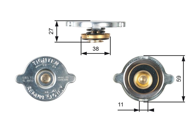 GATES Radiator Cap RC116  VW,MERCEDES-BENZ,OPEL,PASSAT Variant (3A5, 35I),Jetta II (19E, 1G2, 165),PASSAT (3A2, 35I),Passat Variant (33B),PASSAT (32B)