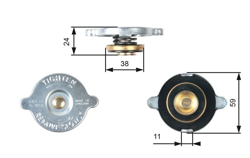 GATES Radiator Cap RC120  AUDI,80 (81, 85, B2)