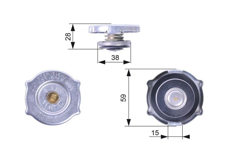 GATES Radiator Cap RC135  CHEVROLET,JEEP,CHRYSLER,G20 Kasten (G),Caprice III Limousine,S10 II Pickup,Camaro III Coupé,Caprice III Kombi,Beretta GTZ