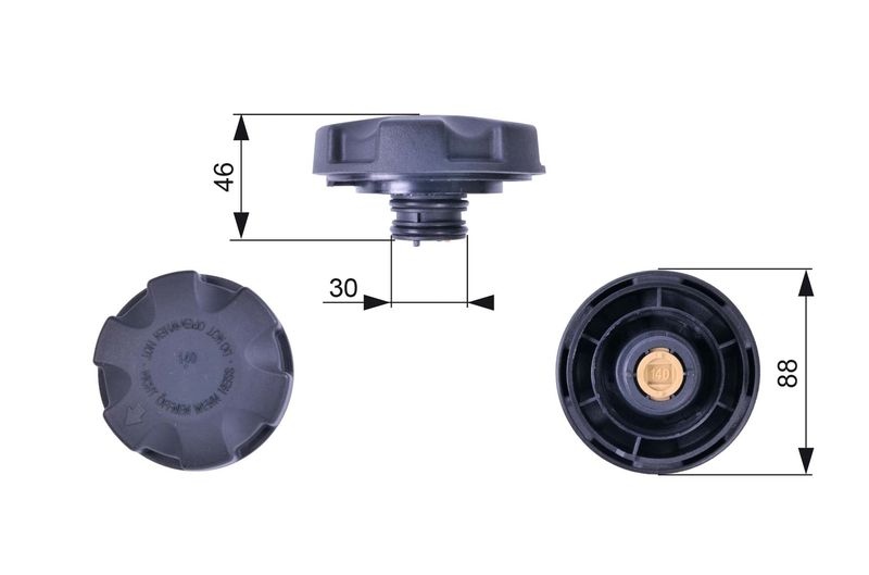 GATES Cap, radiator RC241  BMW,ALPINA,3 Touring (E91),3 Limousine (E90),5 Touring (F11),1 Schrägheck (E87),5 Limousine (F10),1 Schrägheck (F20)
