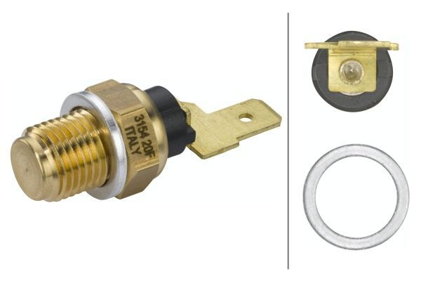 HELLA Oil Temperature Sensor VW,FORD,SKODA 6PT 009 107-691 7203359,95VW10A994AA,95VW10A998AA Sender Unit, oil temperature 1H0091563,1H0919563