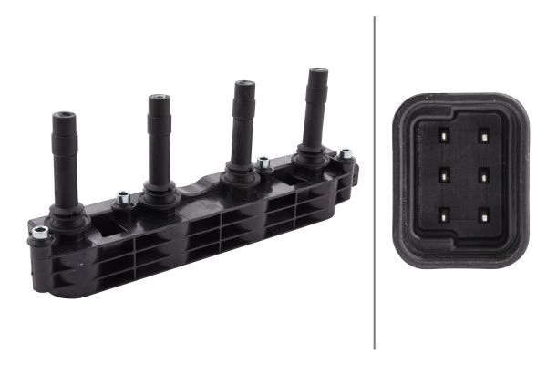 HELLA Ignition coil OPEL,VAUXHALL 5DA 358 000-871 19005212,1208307,19005212 Coil pack,Ignition coil pack,Engine coil,Engine coil pack 1208307,19005212