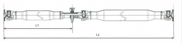 Drive shaft, shaft drive GKNP20029 Spidan