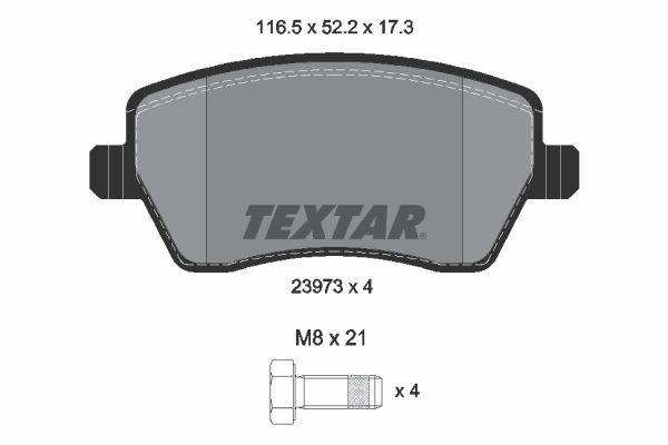 TEXTAR Brake pad set Q+ not prepared for wear indicator 2397301 Brake pads,Brake pad set, disc brake MERCEDES-BENZ,RENAULT,NISSAN,CITAN Kasten (415)