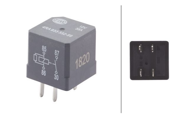HELLA Relay, main current OPEL,HYUNDAI,KIA 4RA 933 332-591 96190189,96190189,12088576 12088592,12135175,12177236,12193604,12193614,12360348,13503102