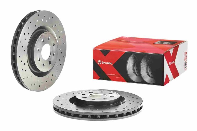 BREMBO Brake disc XTRA LINE - Xtra perforated/vented 09.8004.7X Brake rotor,Brake discs FIAT,ABARTH,GRANDE PUNTO (199),Grande Punto (199_)