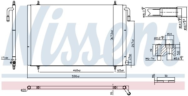 NISSENS Condenser PEUGEOT 94392 CO1309,1610161180,6455CH AC Condenser,Condenser, air conditioning 6455CJ,6455FY,6455W6,6455W7,6455X9,6455Y0,9651867080
