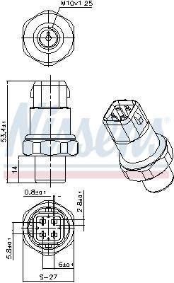 Pressure switch, air conditioning