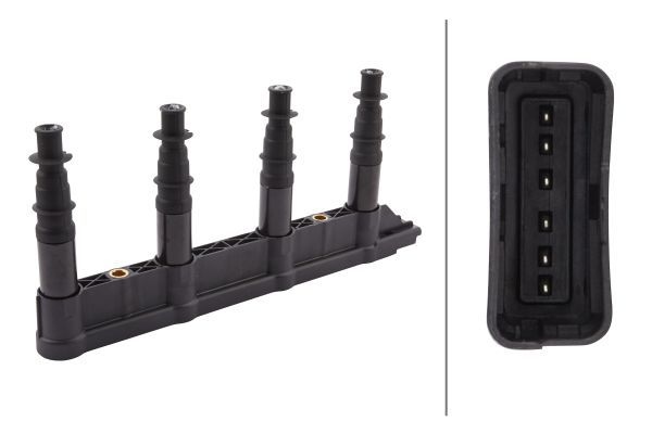 HELLA Ignition coil PEUGEOT,CITROËN 5DA 358 000-311 597085,9651710680,597085 Coil pack,Ignition coil pack,Engine coil,Engine coil pack 9651710680