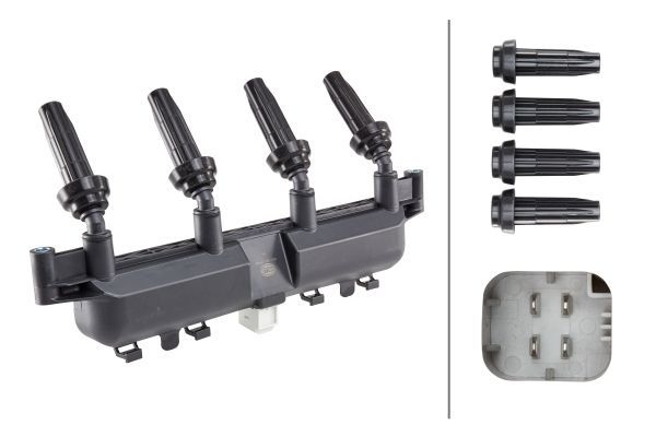 HELLA Ignition coil PEUGEOT,CITROËN 5DA 193 175-441 597078,597079,5970A8 Coil pack,Ignition coil pack,Engine coil,Engine coil pack 96358649,597078