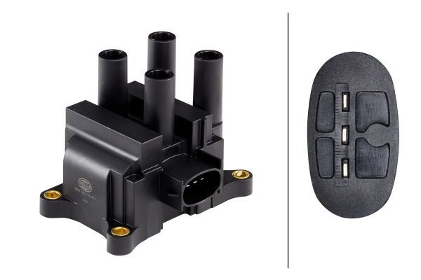 HELLA Ignition coil FORD,MAZDA,VOLVO 5DA 193 175-411 1372758,1S7G12029AB,1S7G12029AC Coil pack,Ignition coil pack,Engine coil,Engine coil pack,1052492
