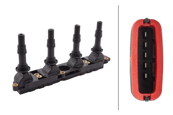 HELLA Ignition coil OPEL,VAUXHALL 5DA 358 000-041 1208008,90536194,9119567 Coil pack,Ignition coil pack,Engine coil,Engine coil pack 1208008,90536194