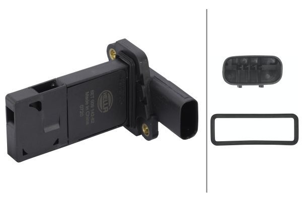 HELLA Mass air flow sensor without suction pipe 8ET 009 142-821 Air mass sensor,MAF sensor FORD,VOLVO,FOCUS III Turnier,MONDEO IV Turnier (BA7)