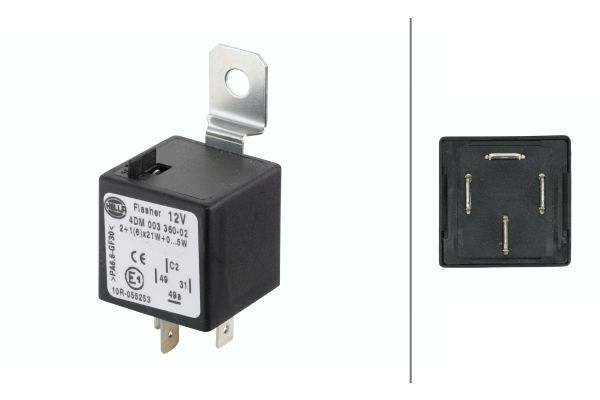 HELLA Indicator Relay VW,AUDI,MERCEDES-BENZ 4DM 003 360-021 1696565M1,431953231,KDWHLO9250 Flasher Unit 1367158,1372021,61311367158,61311372021,U43933