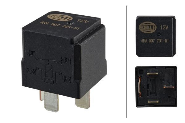 HELLA Relay, main current MERCEDES-BENZ,OPEL,SMART 4RA 007 791-011 4101007A,3781960,EHC14N089A 00826165,1238279,13171831,13500118,24438887,6238626