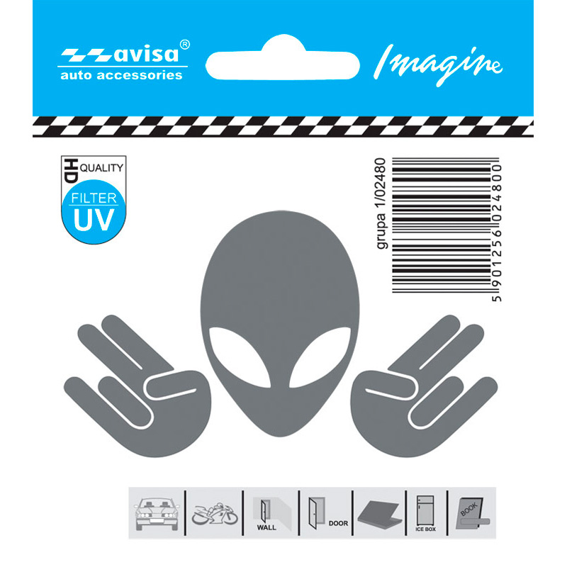 Car Tattoo Sticker UFO - 8.6x5cm