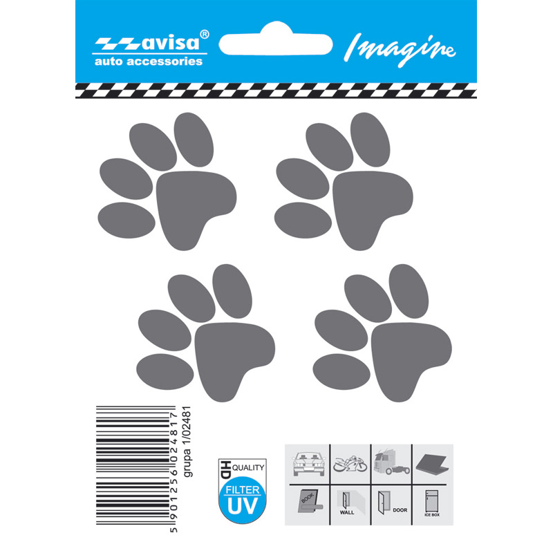 Car Tattoo Sticker Paws - 9.7x6.5cm