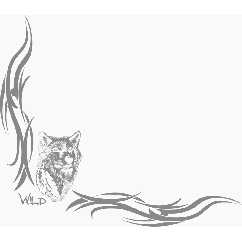 Car Tattoo Sticker Wolf - 46x55cm - 2pcs Left & Right side