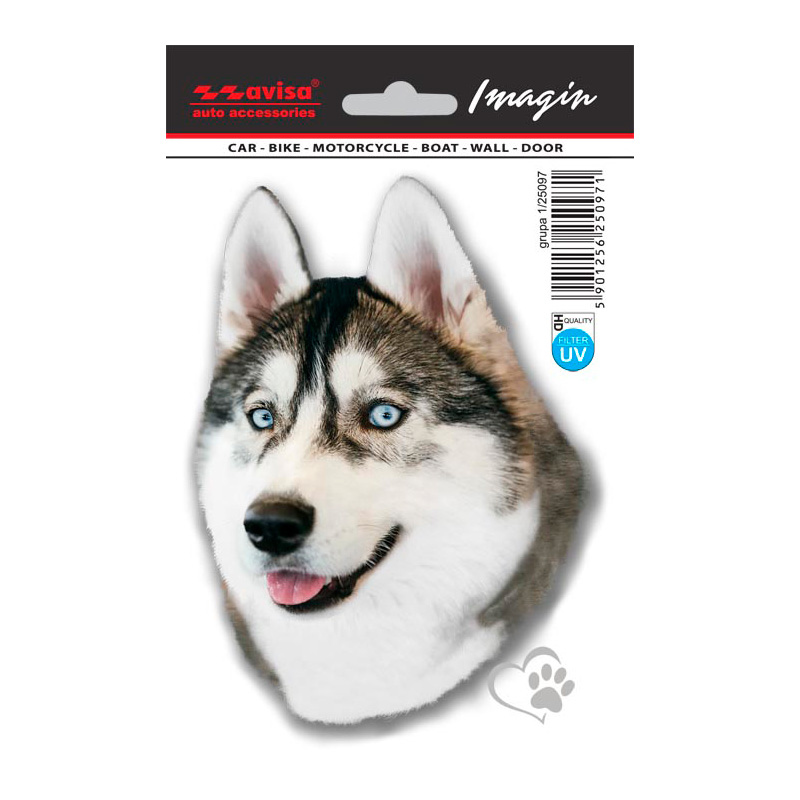 Car Tattoo Sticker Husky - 11x15.5cm