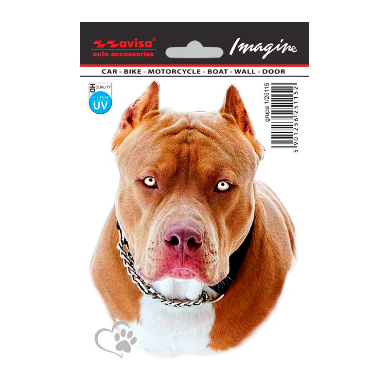 Car Tattoo Sticker Pit Bull - 11x14.5cm