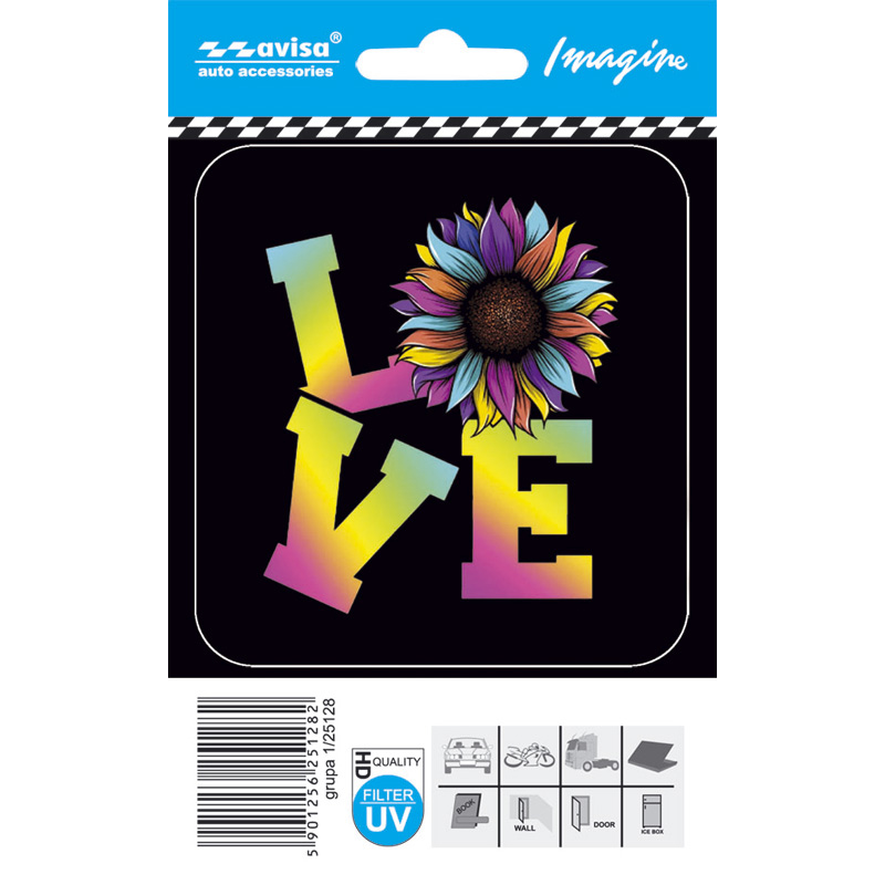 Car Tattoo Sticker LOVE - 8.7x9.2cm