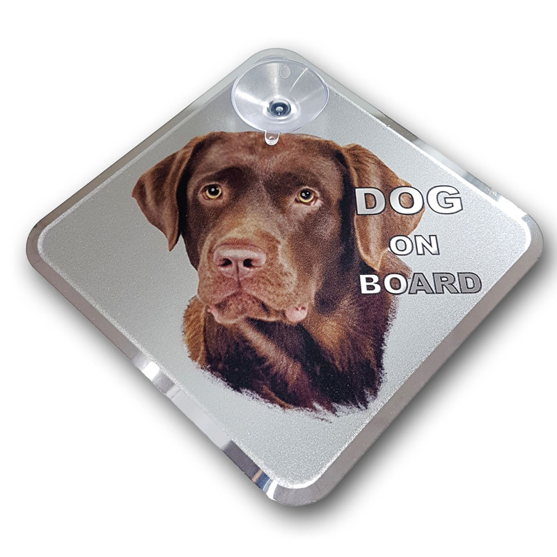 Car Tattoo Sticker Labrador on board - .5x11.5cm