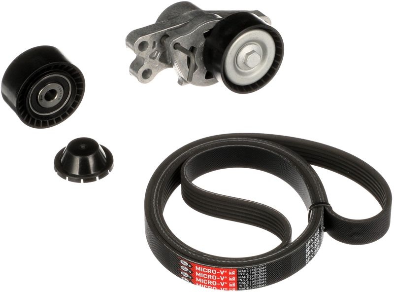 GATES V-ribbed belt set FIAT,PEUGEOT,CITROËN K036PK1565 6PK1565,T36190,T39055 Serpentine belt kit,Auxiliary belt kit,Poly V-belt kit,V-ribbed belt kit