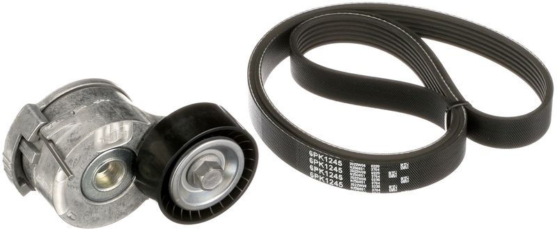 GATES V-ribbed belt set FORD K046PK1245 2110284,ME9M5Q6D361AA,6PK1245 Serpentine belt kit,Auxiliary belt kit,Poly V-belt kit,V-ribbed belt kit T39188