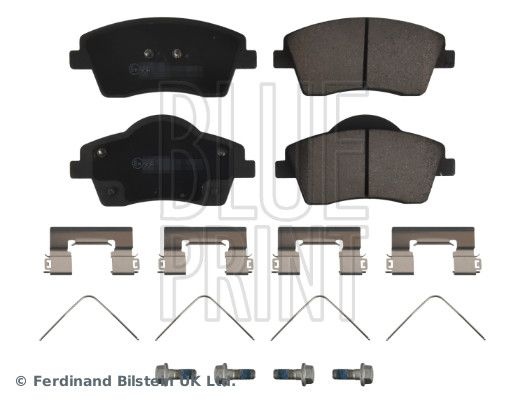 brake pad set with mounting material ADBP420102 Blue Print