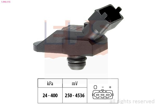 Air Pressure Sensor, height adaptation Made in Italy - OE Equivalent 1.993.115 EPS Facet