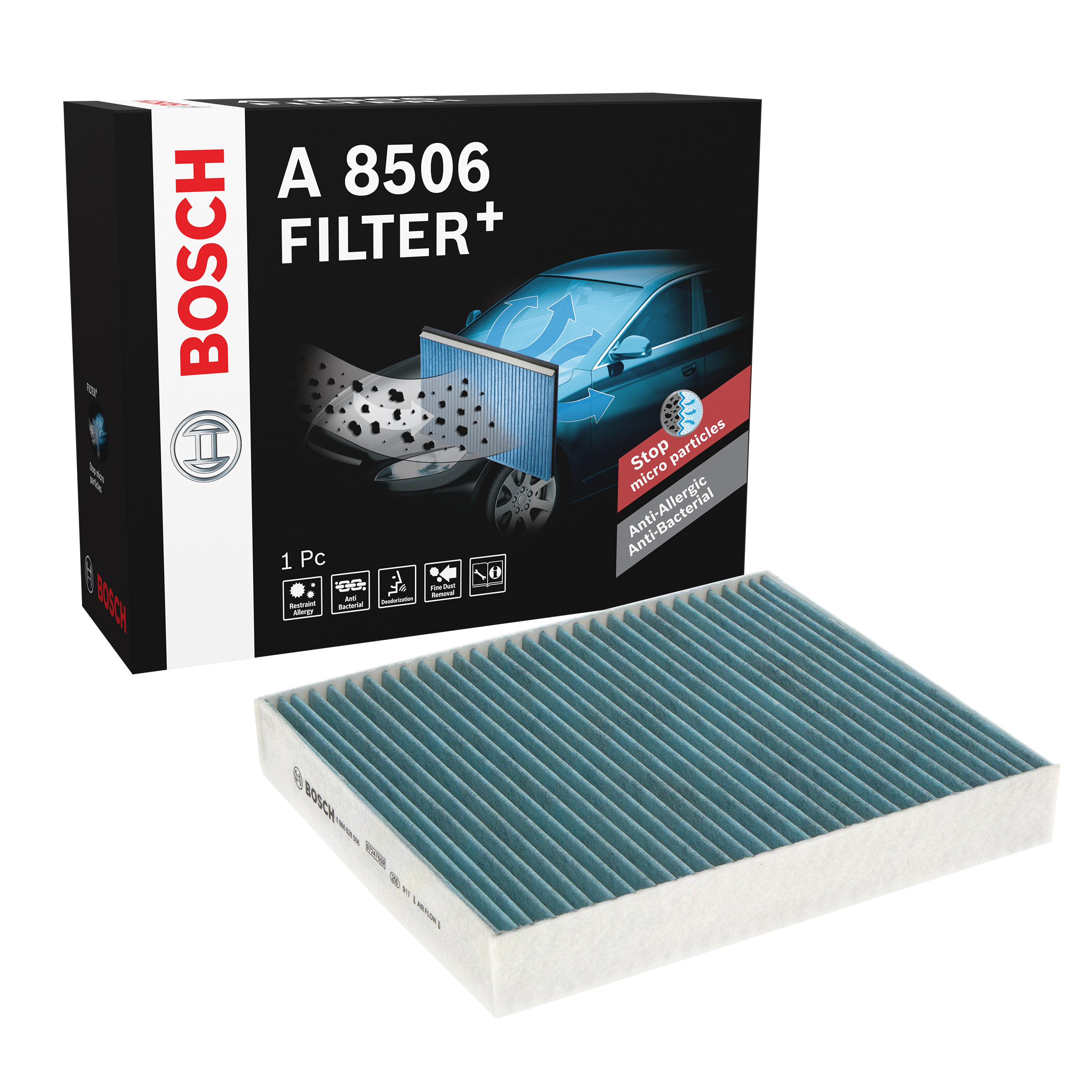 BOSCH Pollen filter FILTER+ 0 986 628 506 Filter, interior air,Cabin filter FORD,MONDEO IV Turnier (BA7),S-MAX (WA6),Focus C-Max (DM2),GALAXY (WA6)