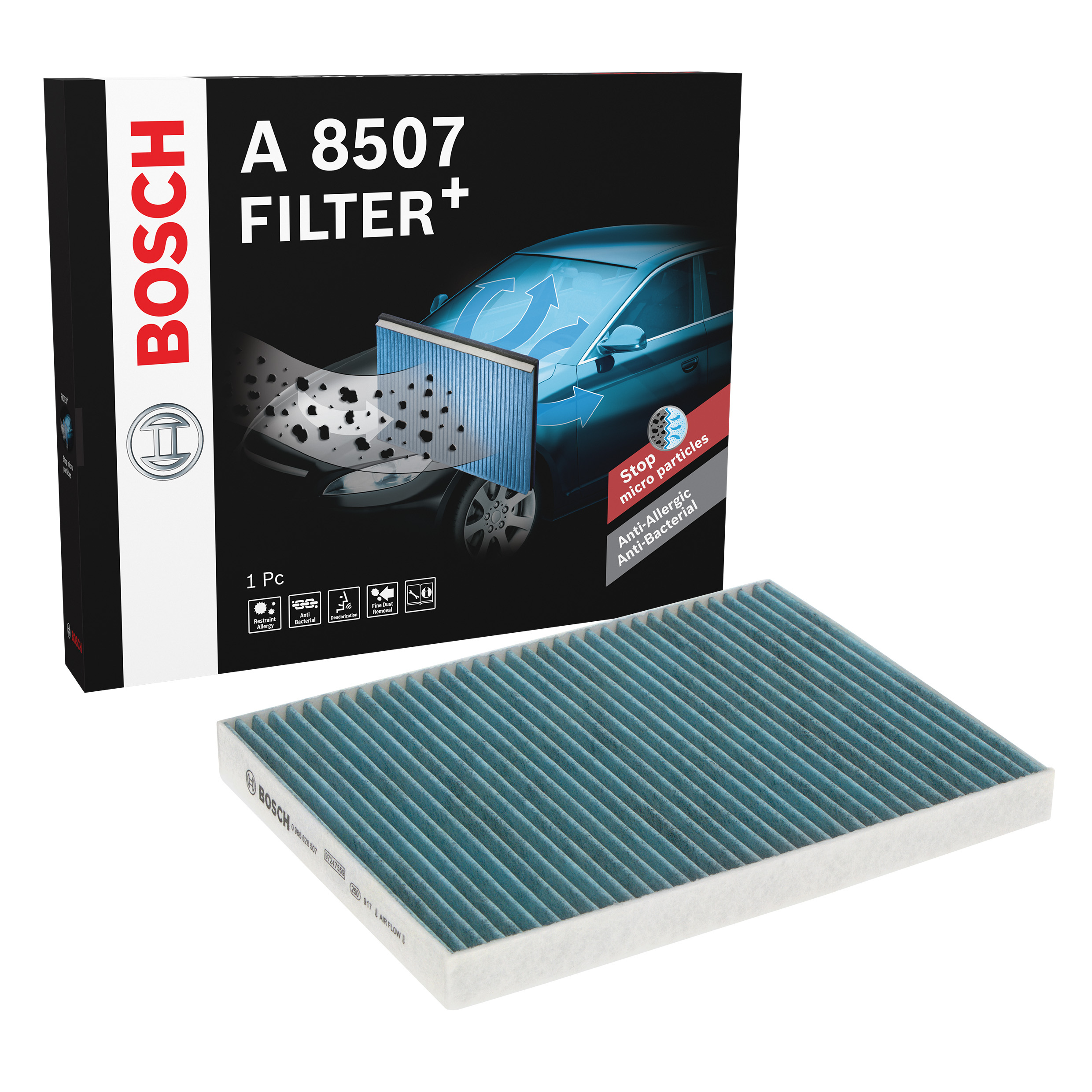 BOSCH Pollen filter FILTER+ 0 986 628 507 Filter, interior air,Cabin filter FORD,Fiesta Mk6 Schrägheck (JA8, JR8),Fiesta Mk7 Schrägheck,B-MAX (JK)