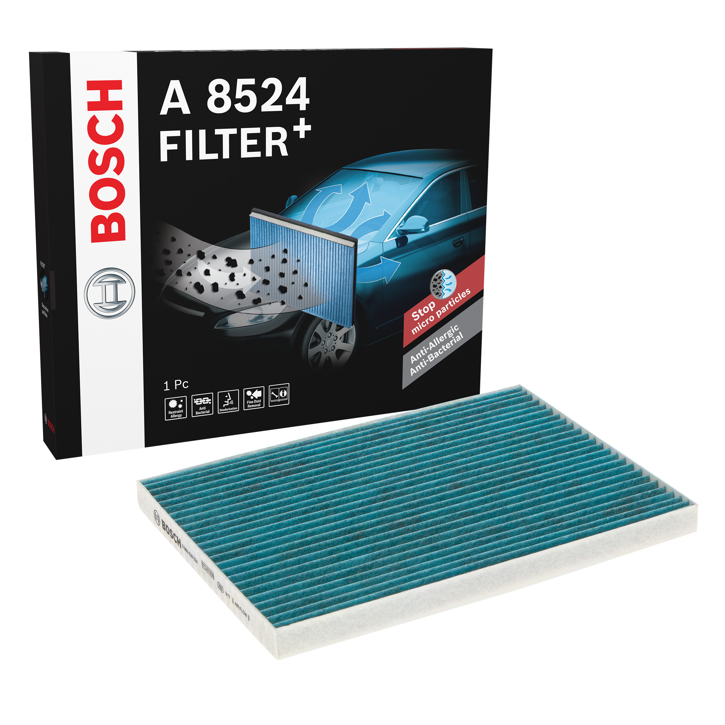 BOSCH Pollen filter FILTER+ 0 986 628 524 Filter, interior air,Cabin filter NISSAN,Qashqai / Qashqai +2 I (J10, NJ10),X-TRAIL (T31)