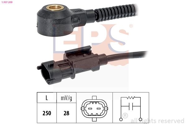 Knock Sensor Made In Italy - OE Equivalent 1.957.209 EPS Facet