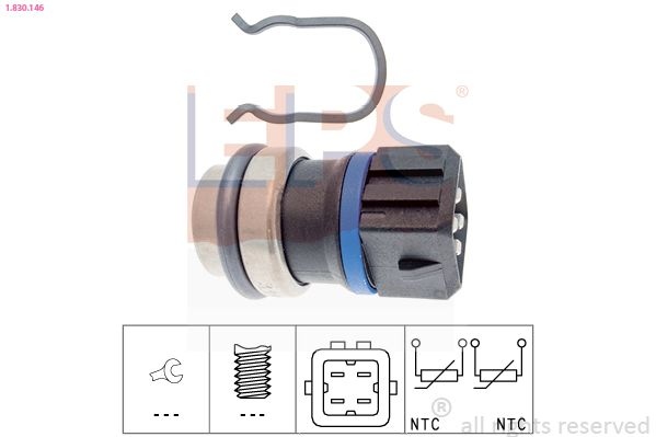 Sensor, coolant temperature Made in Italy - OE Equivalent 1.830. EPS Facet