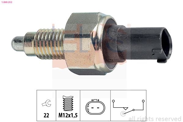 Switch, reverse light Made in Italy - OE Equivalent 1.860.252 EPS Facet