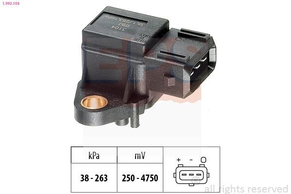 Air Pressure Sensor, height adaptation Made in Italy - OE Equivalent 1.993.104 EPS Facet