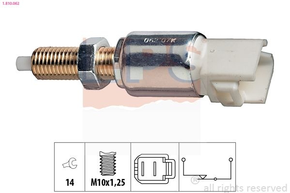 Brake Light Switch Made in Italy - OE Equivalent 1.810.062 EPS Facet