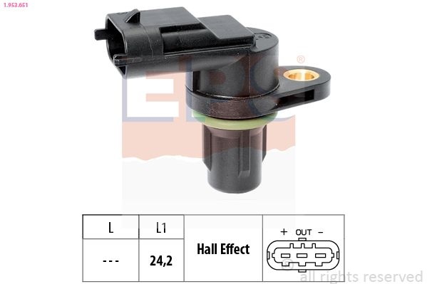 Sensor, camshaft position Made in Italy - OE Equivalent 1.953.651 EPS Facet