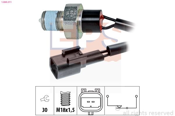 Switch, reverse light Made in Italy - OE Equivalent 1860311 EPS Facet