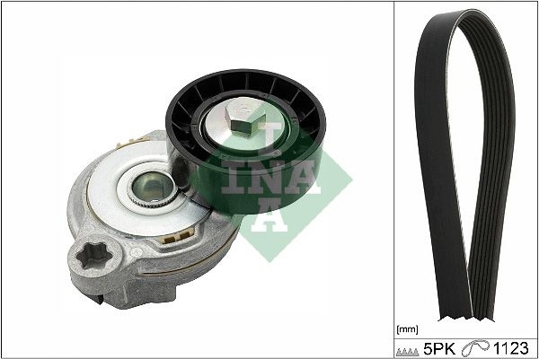 INA V-ribbed belt set VOLVO 529 0375 10 30757514,31258381,31330379 Serpentine belt kit,Auxiliary belt kit,Poly V-belt kit,V-ribbed belt kit 31330870