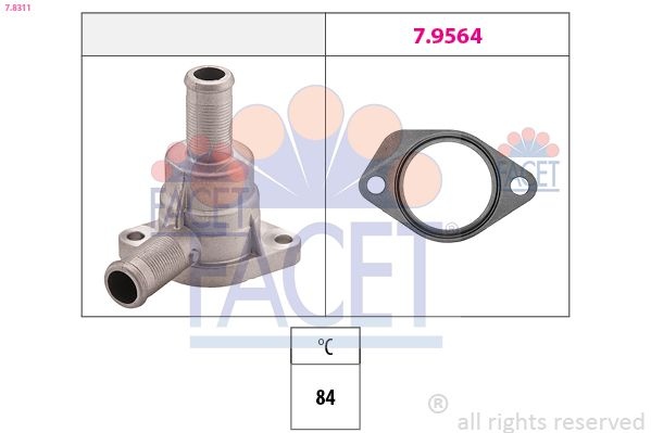 Thermostat, coolant Made in Italy - OE Equivalent 7.8311 Facet