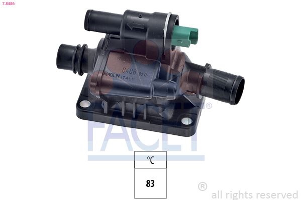 Thermostat, coolant Made in Italy - OE Equivalent 7.8486 Facet