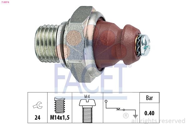 Oil Pressure Switch Made in Italy - OE Equivalent